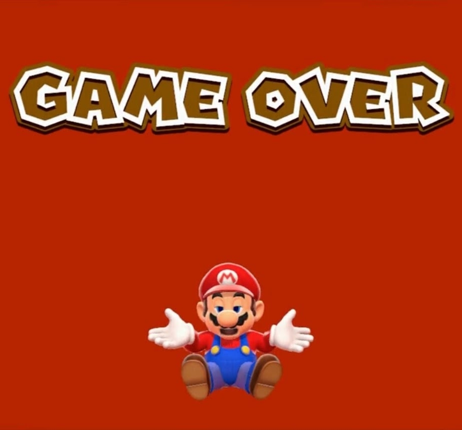 Super mario brothers game over